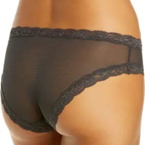 Nwot 2X Natori feathers bliss hipster briefs in coal XL - Picture 2 of 9